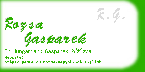 rozsa gasparek business card